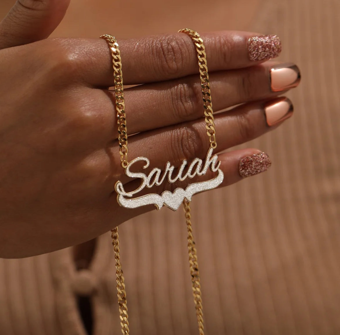 Frosted Name Necklace