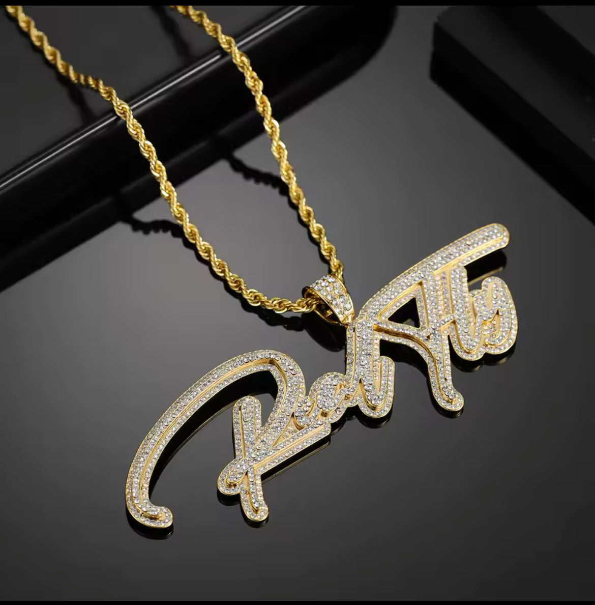 Custom necklace with rope chain