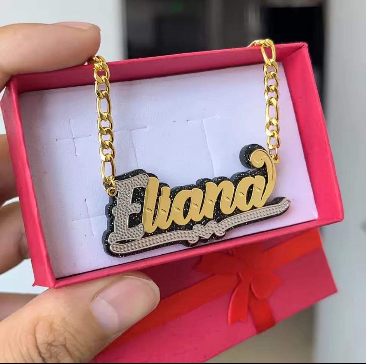 Two Tone Name Necklace
