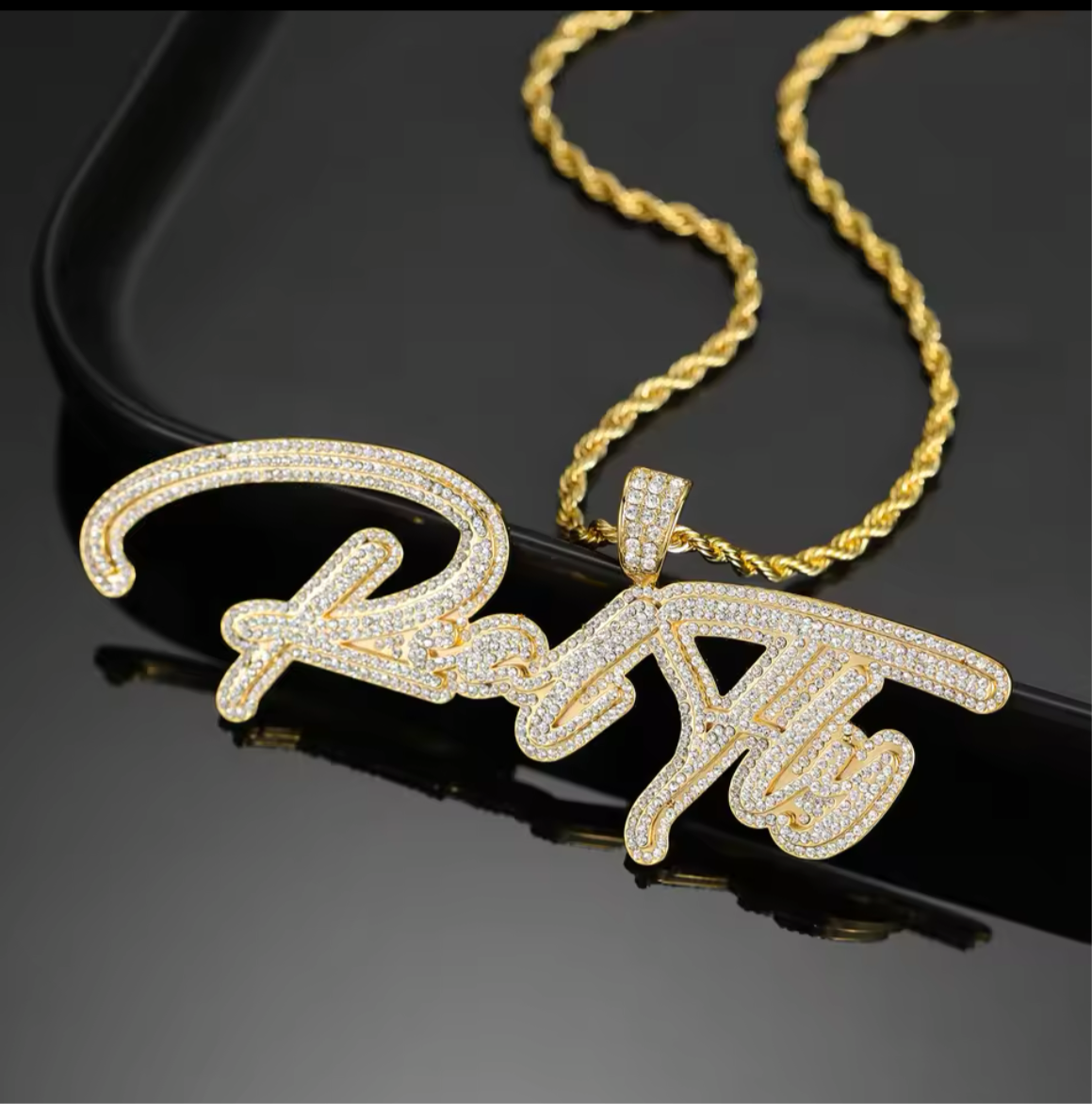 Custom necklace with rope chain