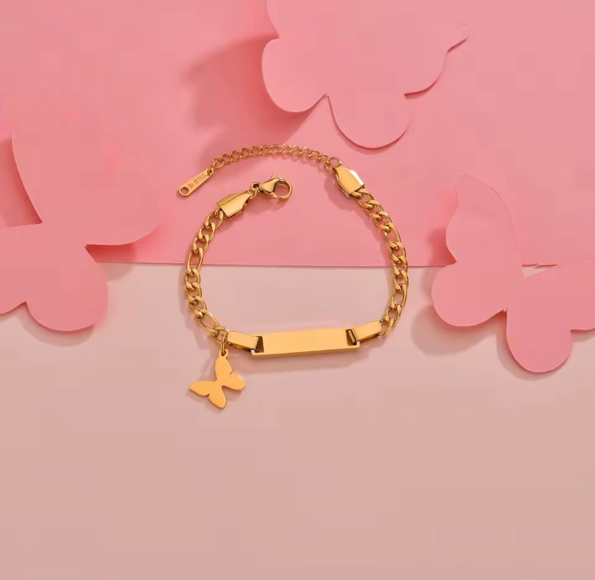 Custom Name Butterfly Hand Chain
