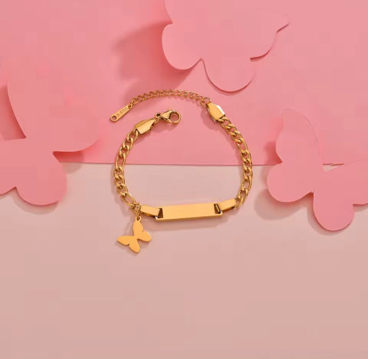 Custom Name Butterfly Hand Chain
