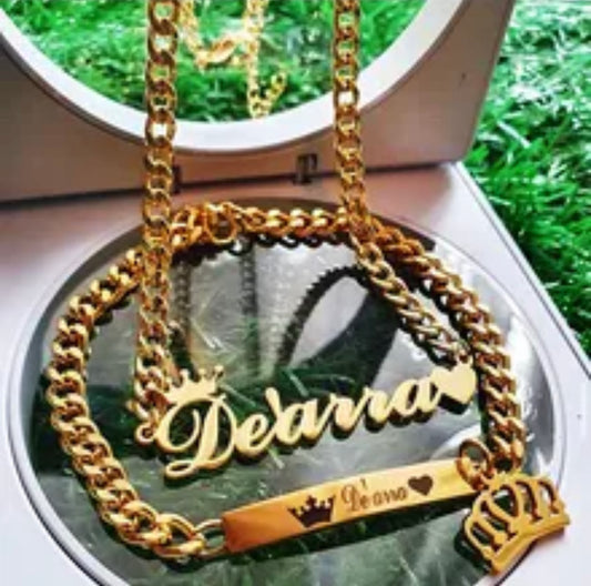 Custom Made Necklace & Bracelet Set